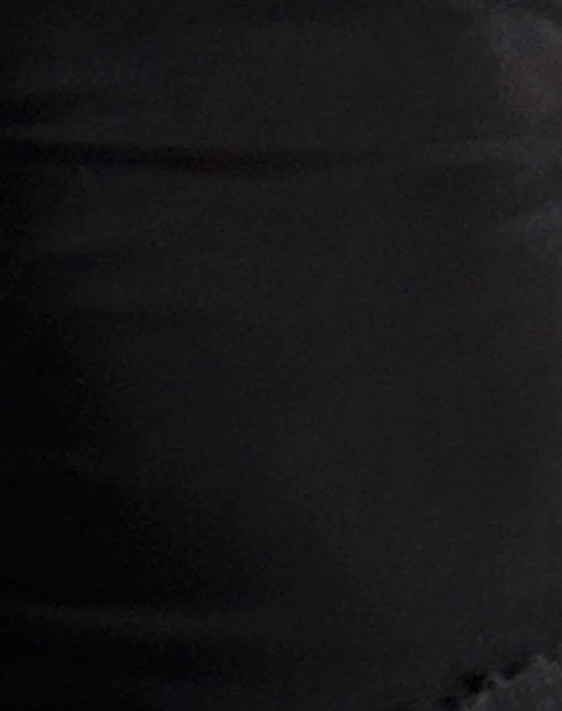 Marissa Longline Asymmetrical Tube Top in Black - Image 6