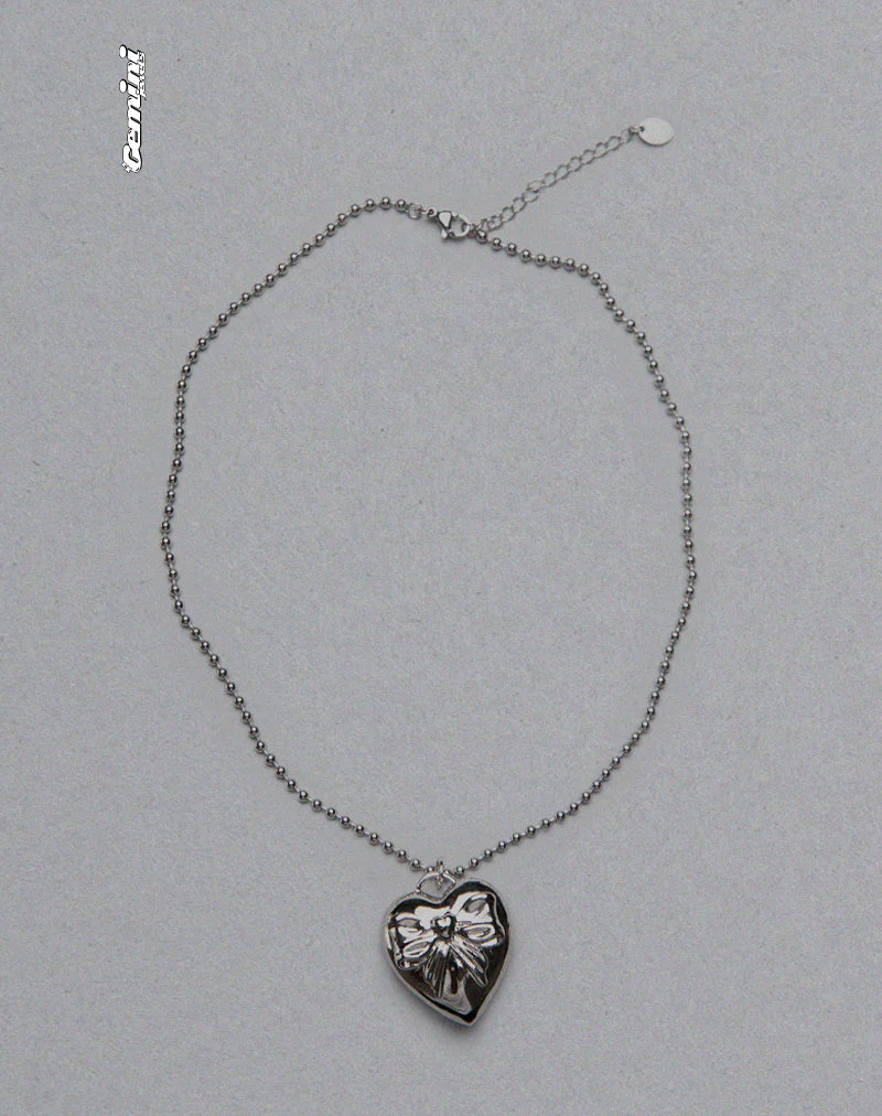 Matilda Silver Heart Necklace - Image 3