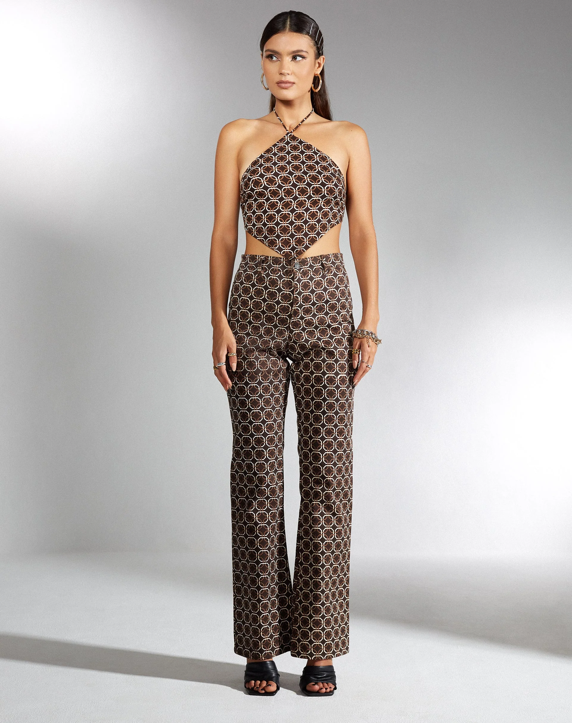 Mauda Top in Chain Tangle Dark Brown - Image 4
