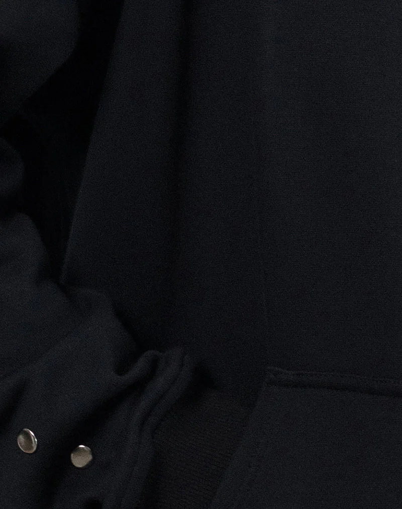 Max Hoodie in Black with Studs - Image 5