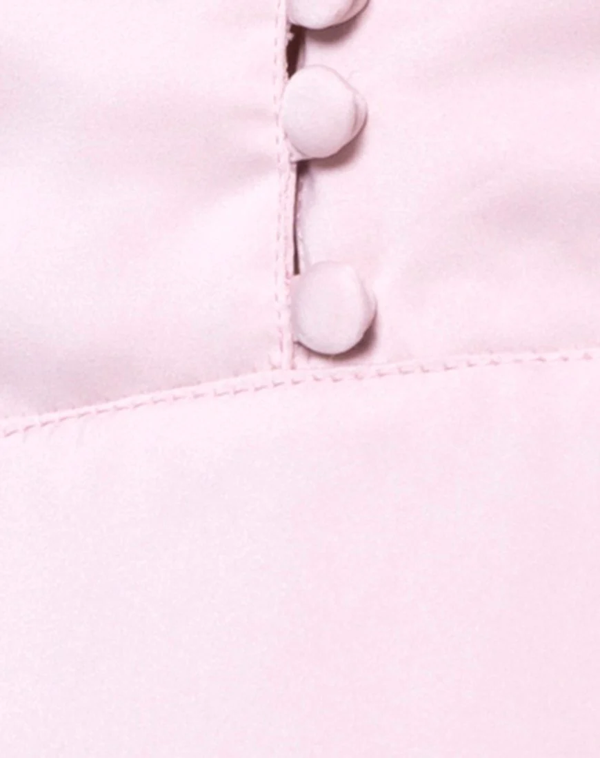 Medina Slip Dress in Satin Blush - Image 5