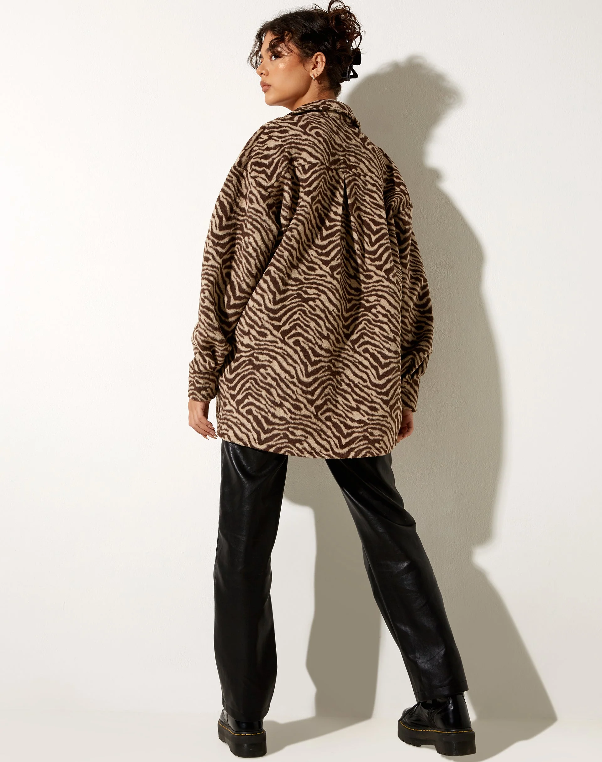 Medita Shirt in Brown Animal - Image 6