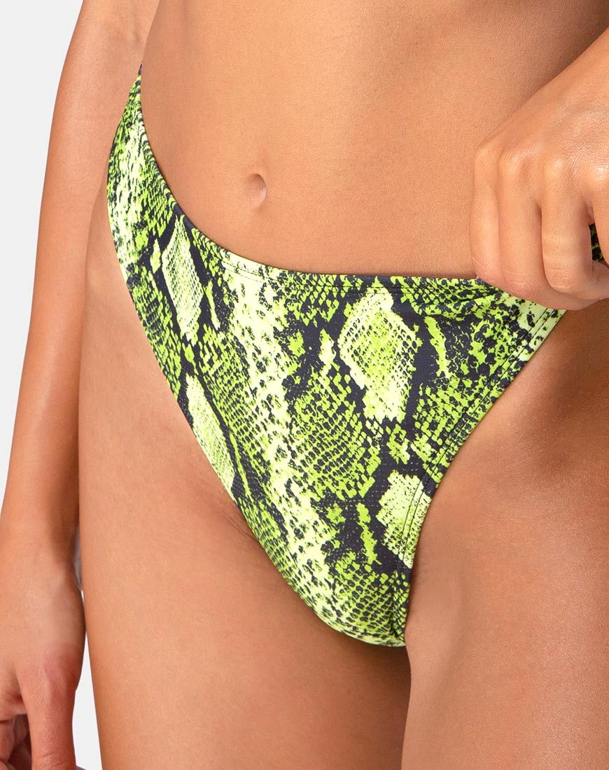 Meeka Bikini Bottom in Slime Lime Snake - Image 5