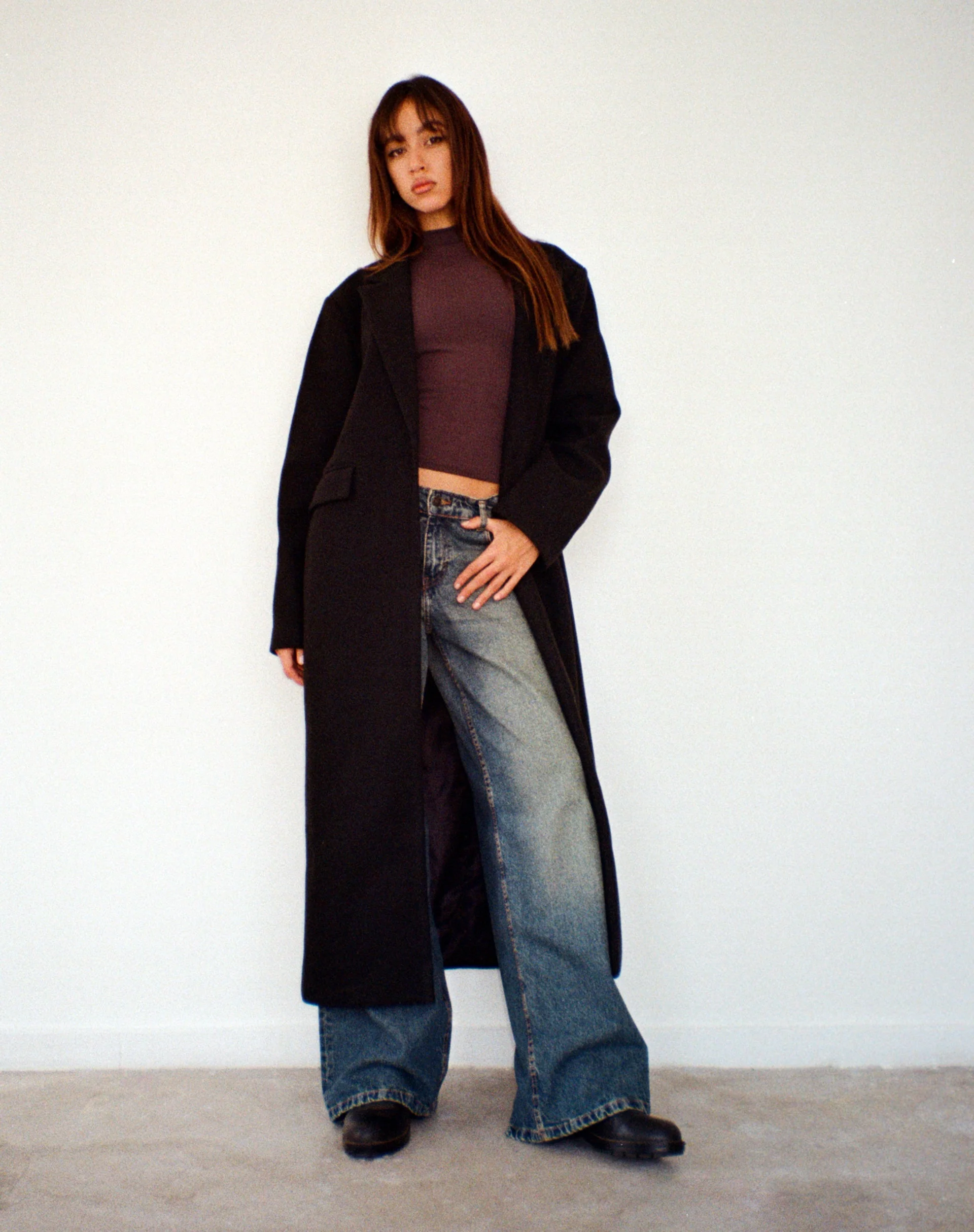 Melani Longline Coat in Black - Image 5