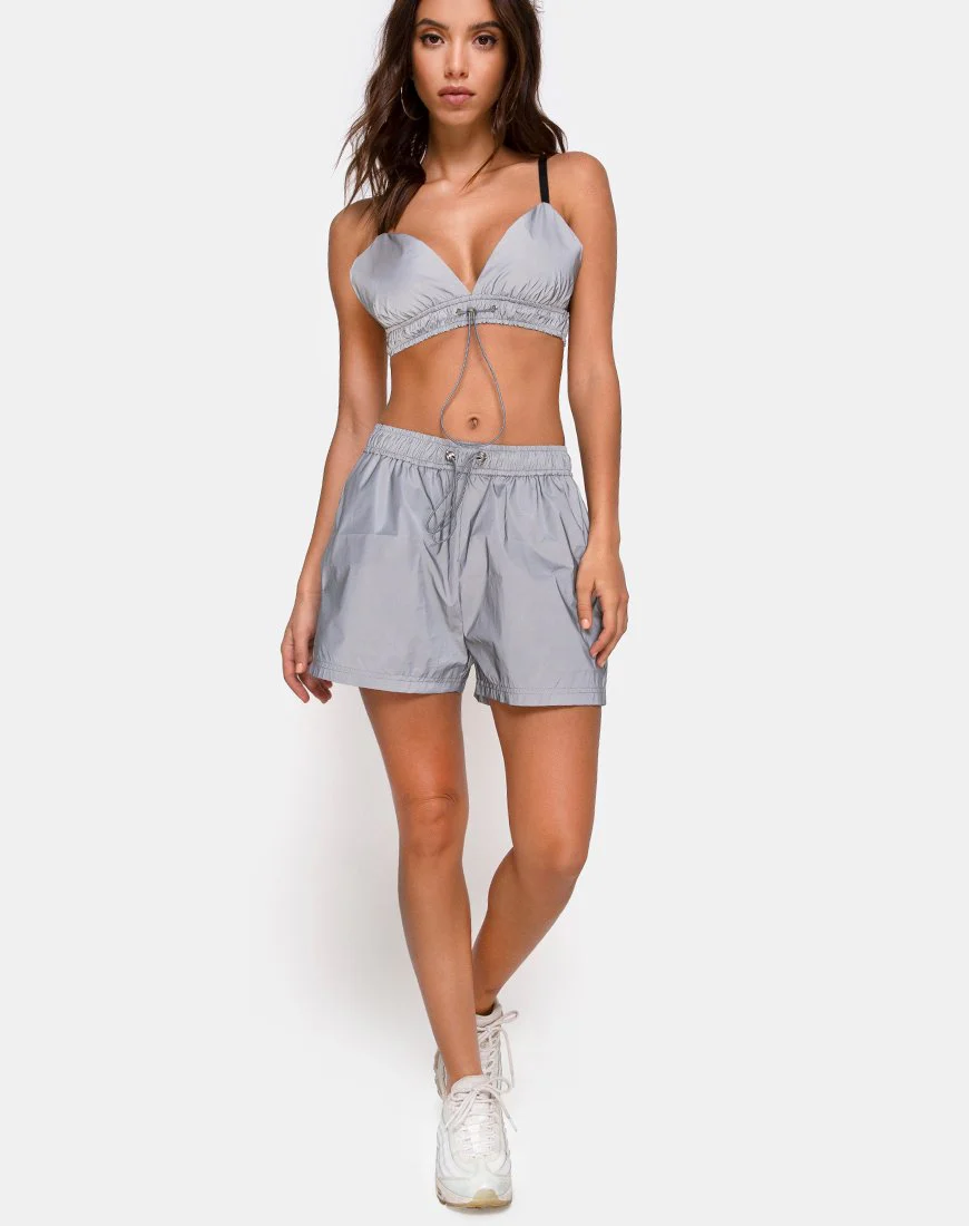 Mera Top in Reflective Silver - Image 4