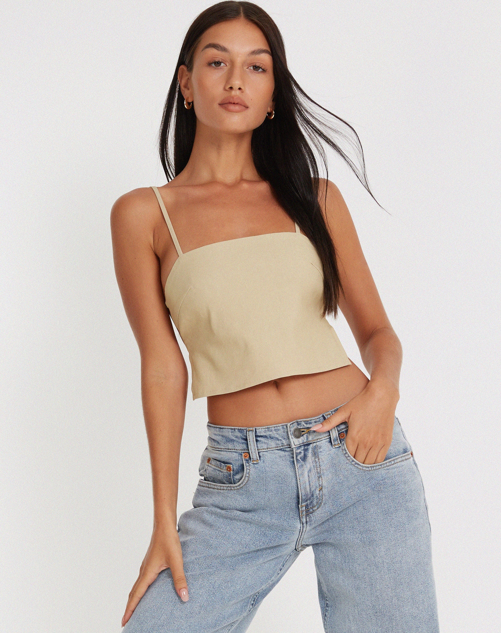 Merita Crop Top in Ecru - Image 4