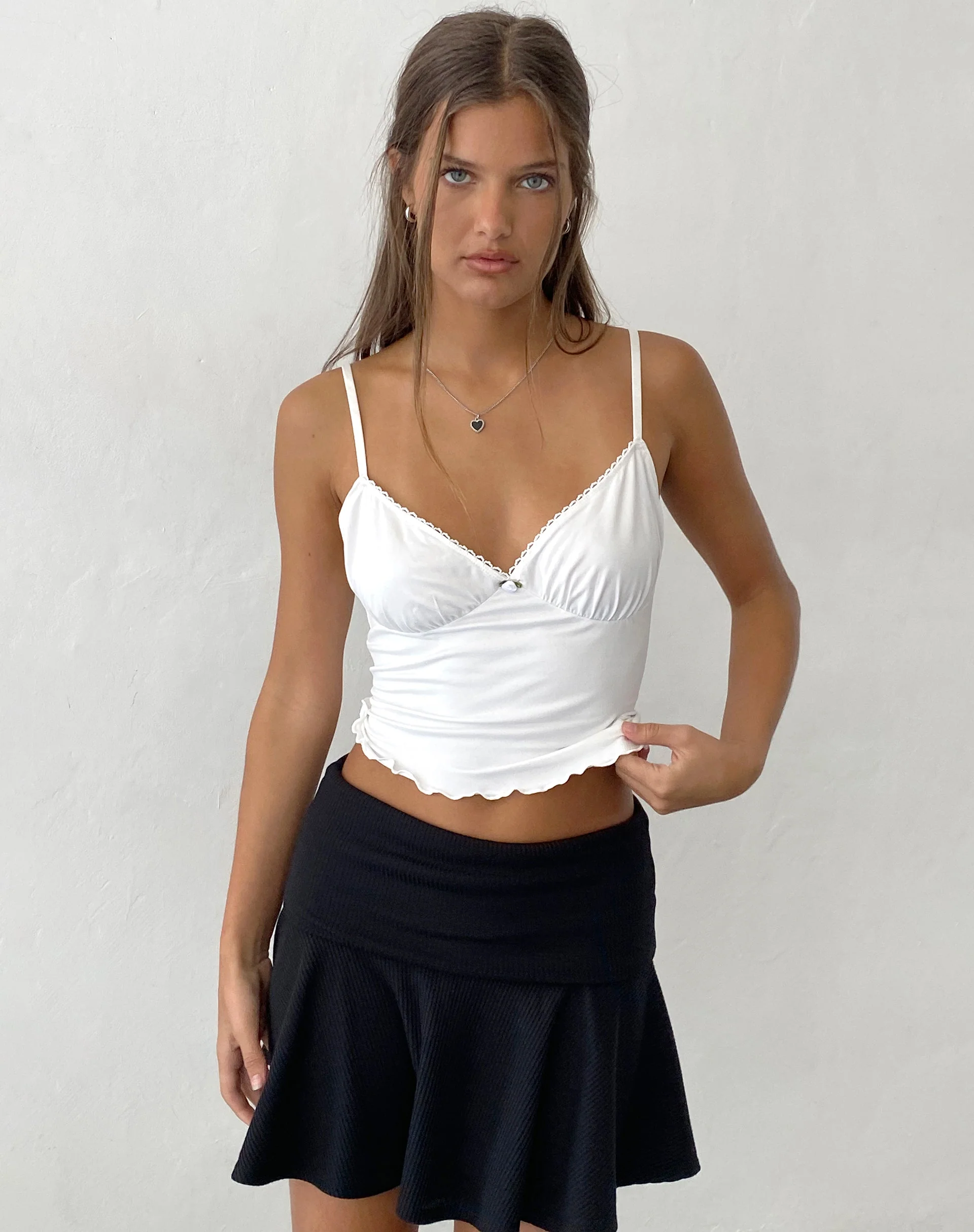 Mia Ballet Cami Top in Ivory - Image 2