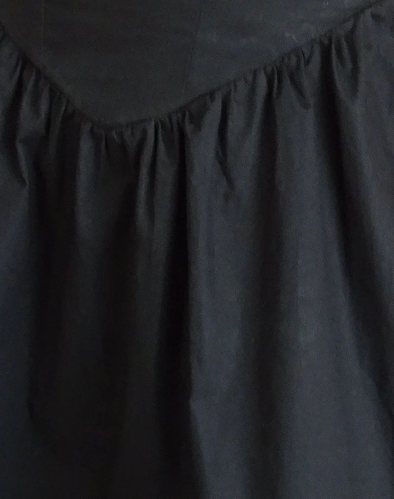 Micala Puffball Mini Dress in Black - Image 6