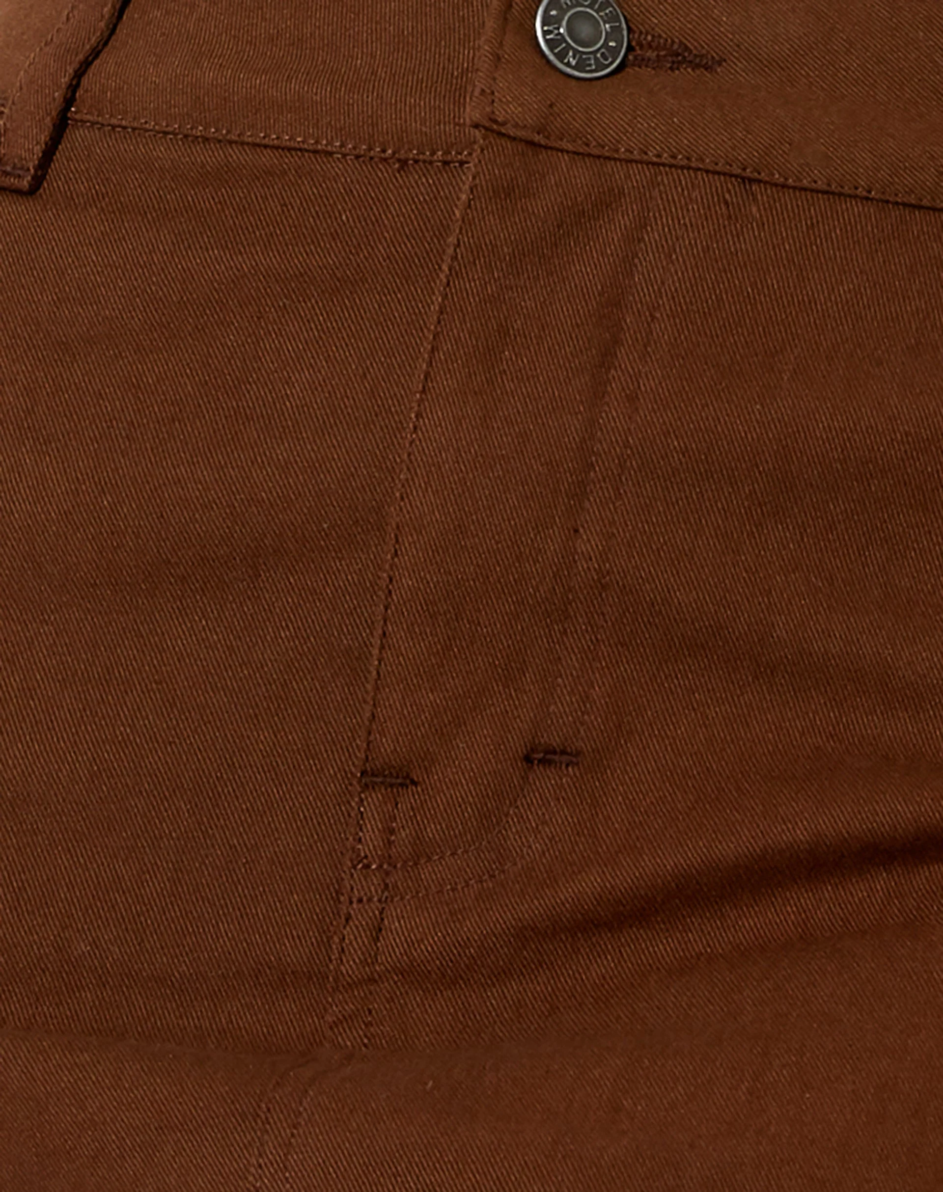 Micro Broomy Mini Skirt in Twill Cocoa - Image 5