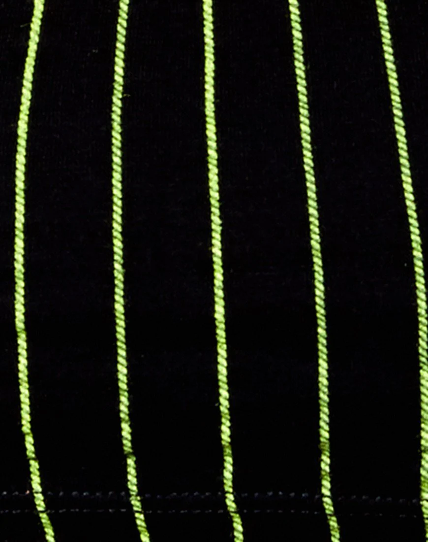 Micro Crop Top in Neon Pinstripe - Image 5