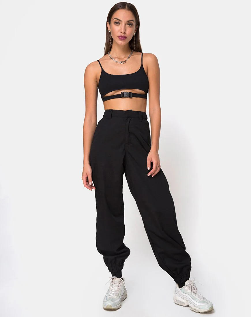 Milipe Crop Top in Black Buckles - Image 5