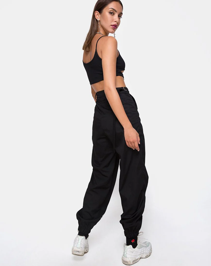 Milipe Crop Top in Black Buckles - Image 7