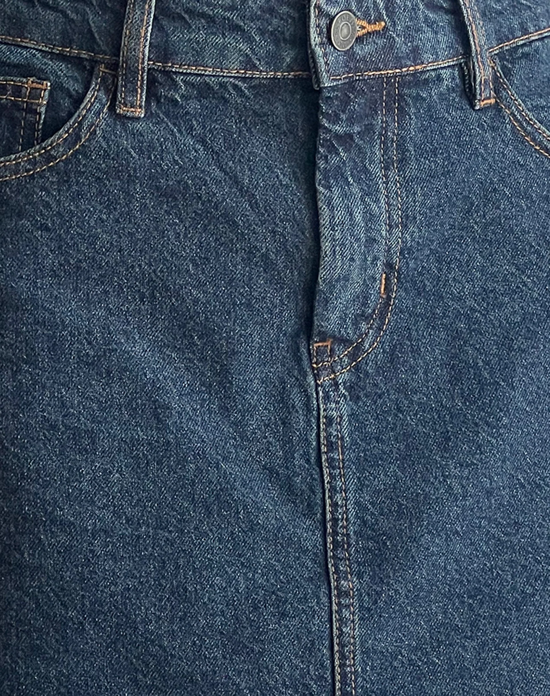 Mini A-Line Skirt in Denim Indigo - Image 6