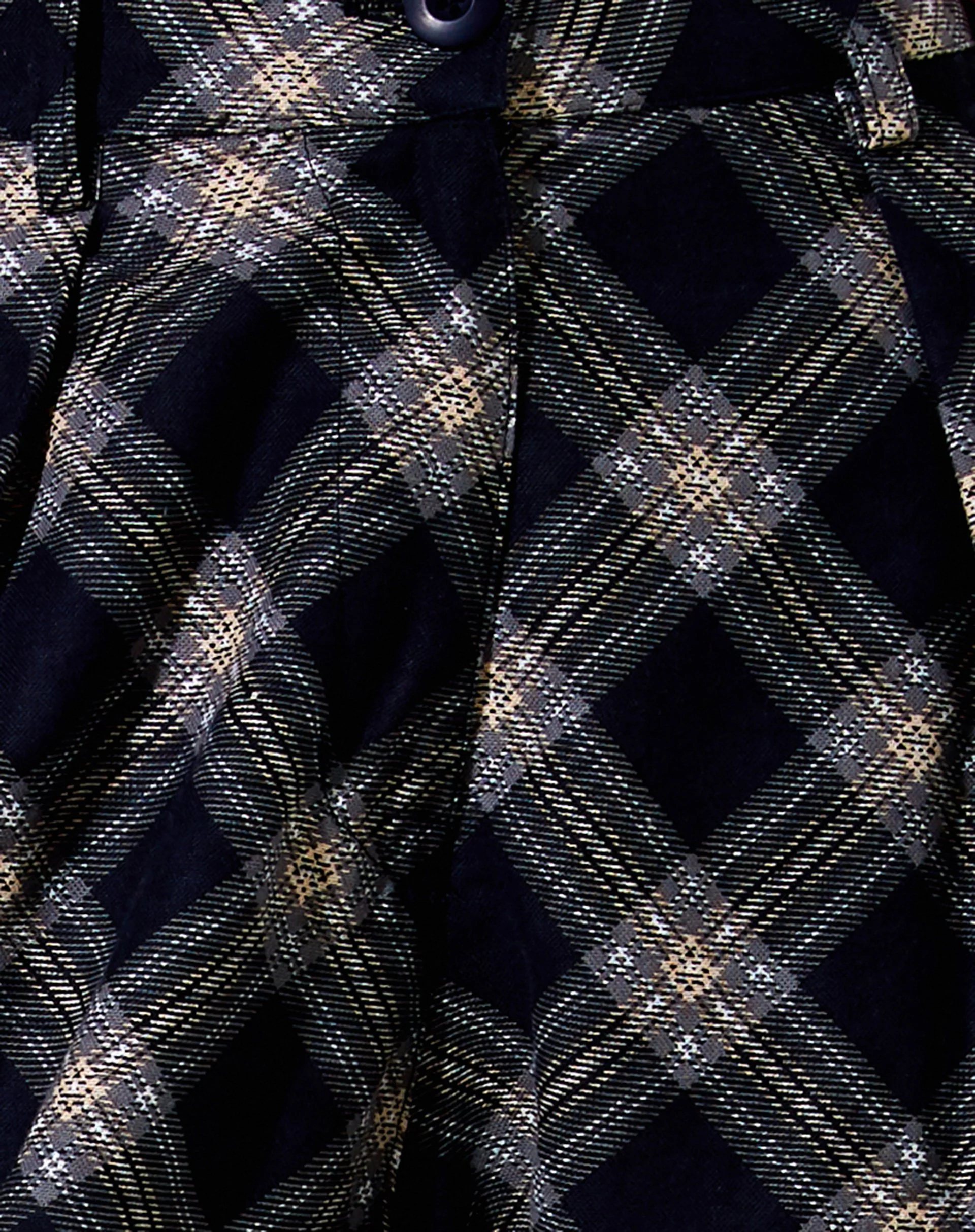 Misca Trouser in 20's Check Black and Grey - Image 5