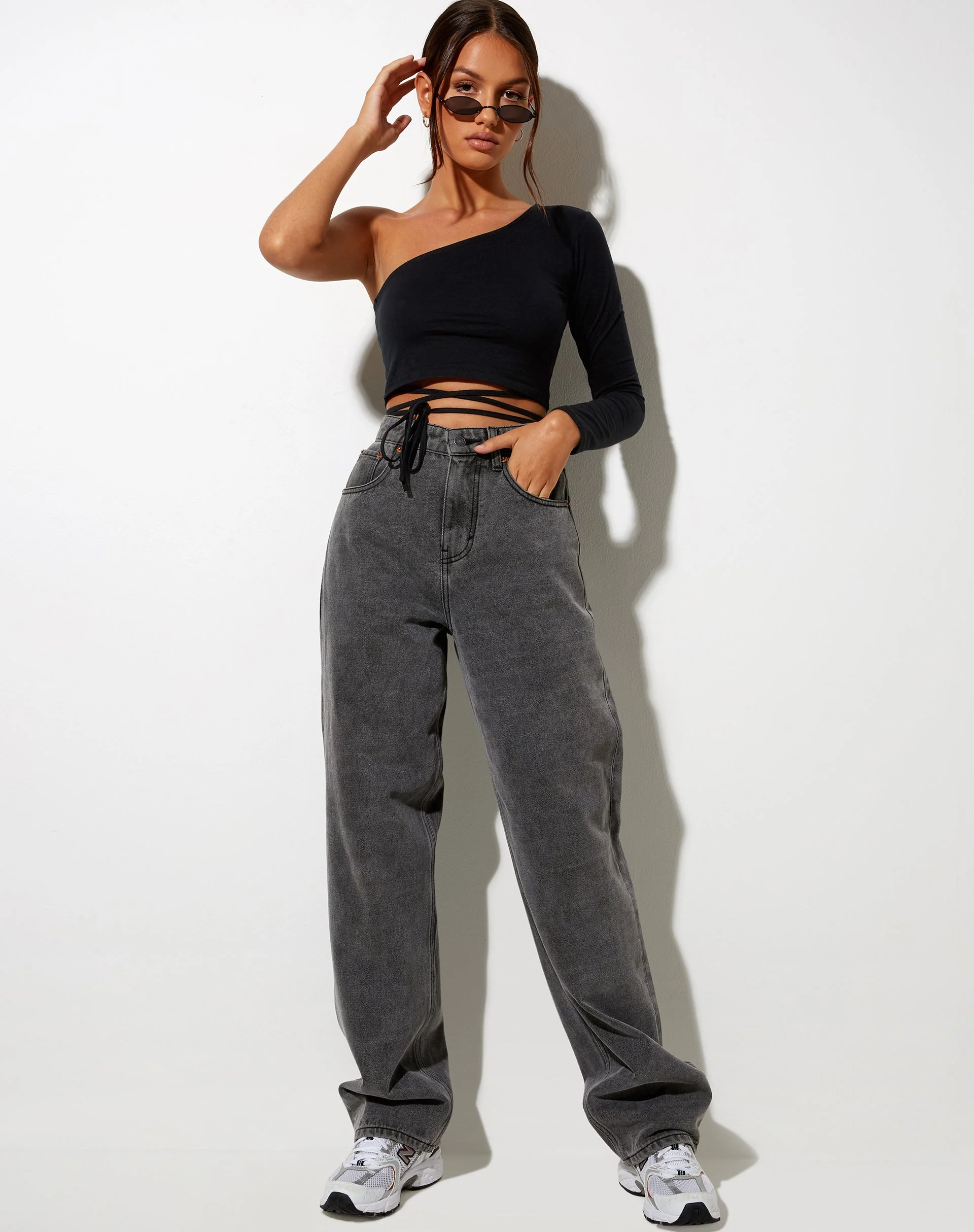 Mitzi Crop Top in Black - Image 3