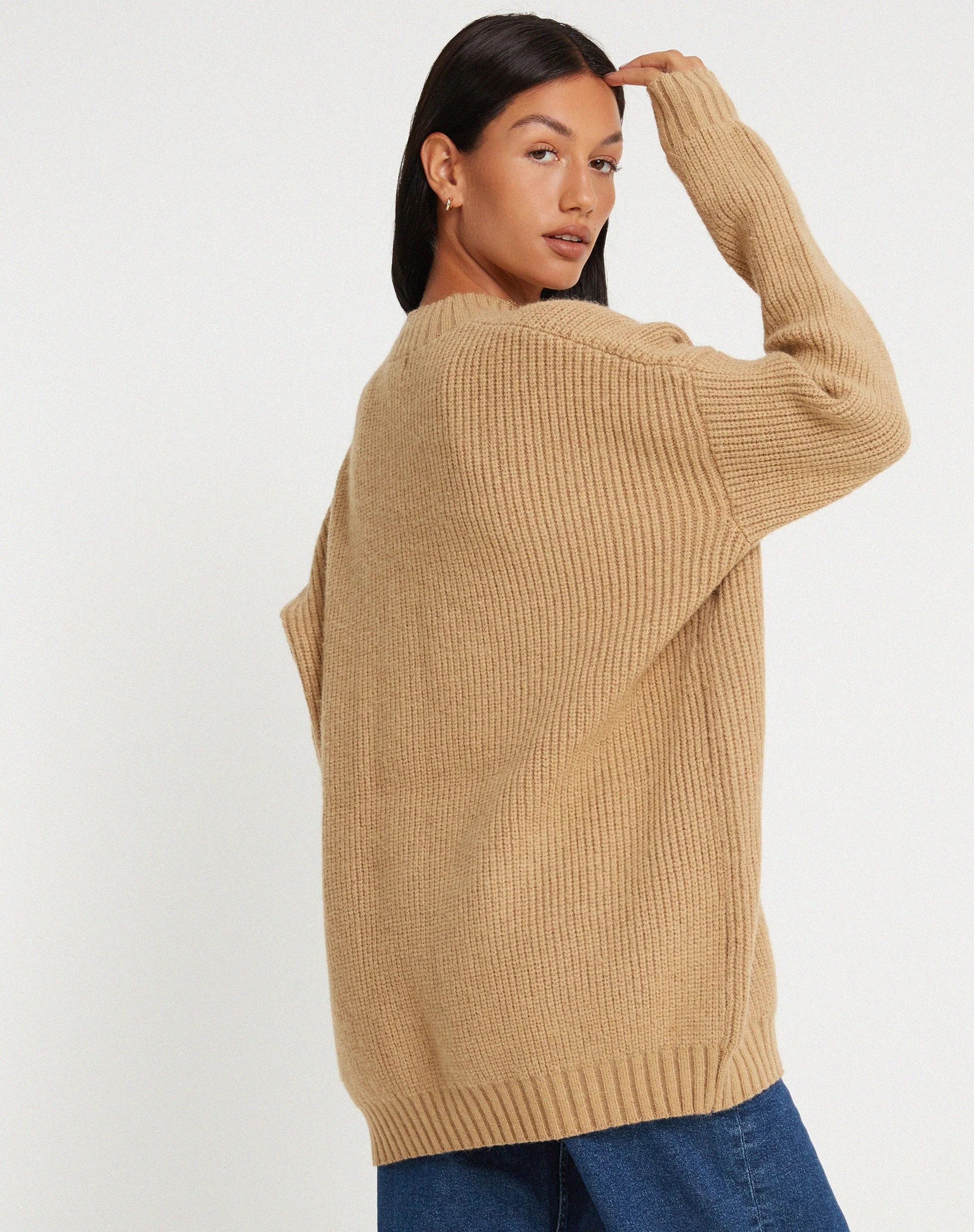 Mody Jumper in Tan Rib - Image 2