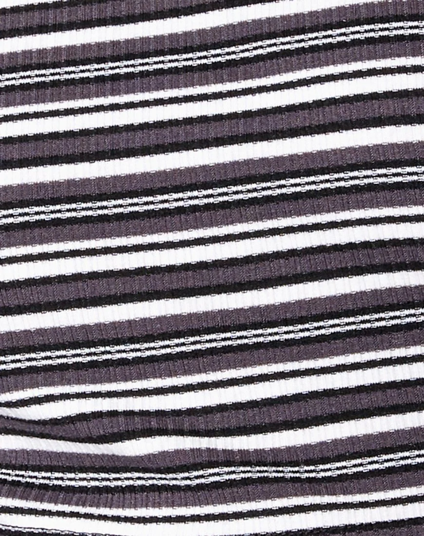 Moeena Crop Top in Black Grey and White - Image 5