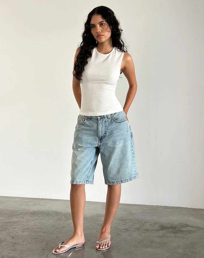 Mohala Top in Crinkle Ivory - Image 2