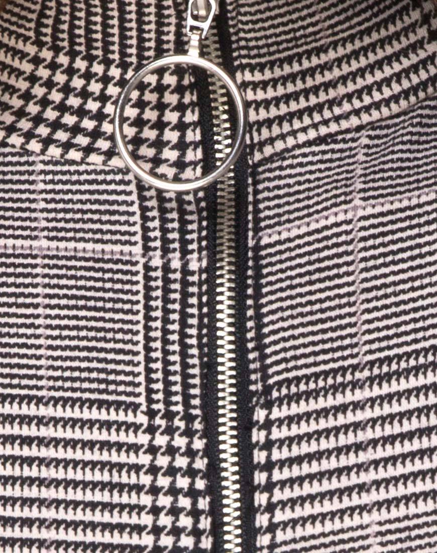 Molaka High Neck Bodice in Charles Check Grey - Image 5