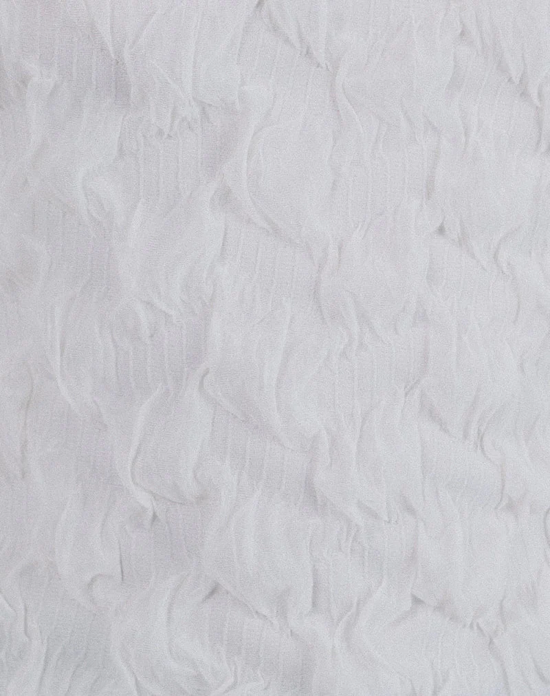 Monelo Vest Top in Textured Mesh White - Image 6
