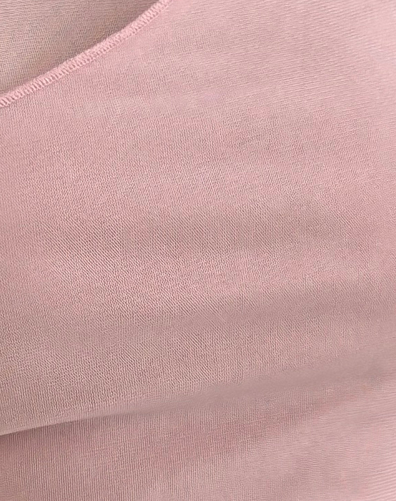 Moni Vest Top in Baby Pink Mesh - Image 5