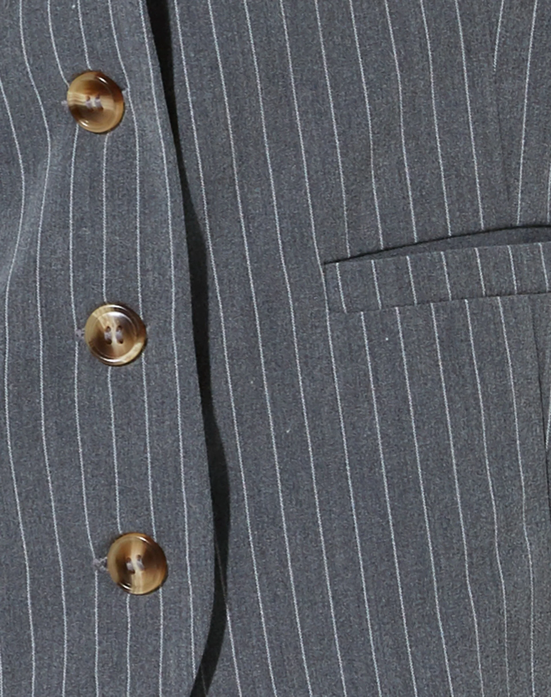 Moris Vest in Pinstripe Grey - Image 7