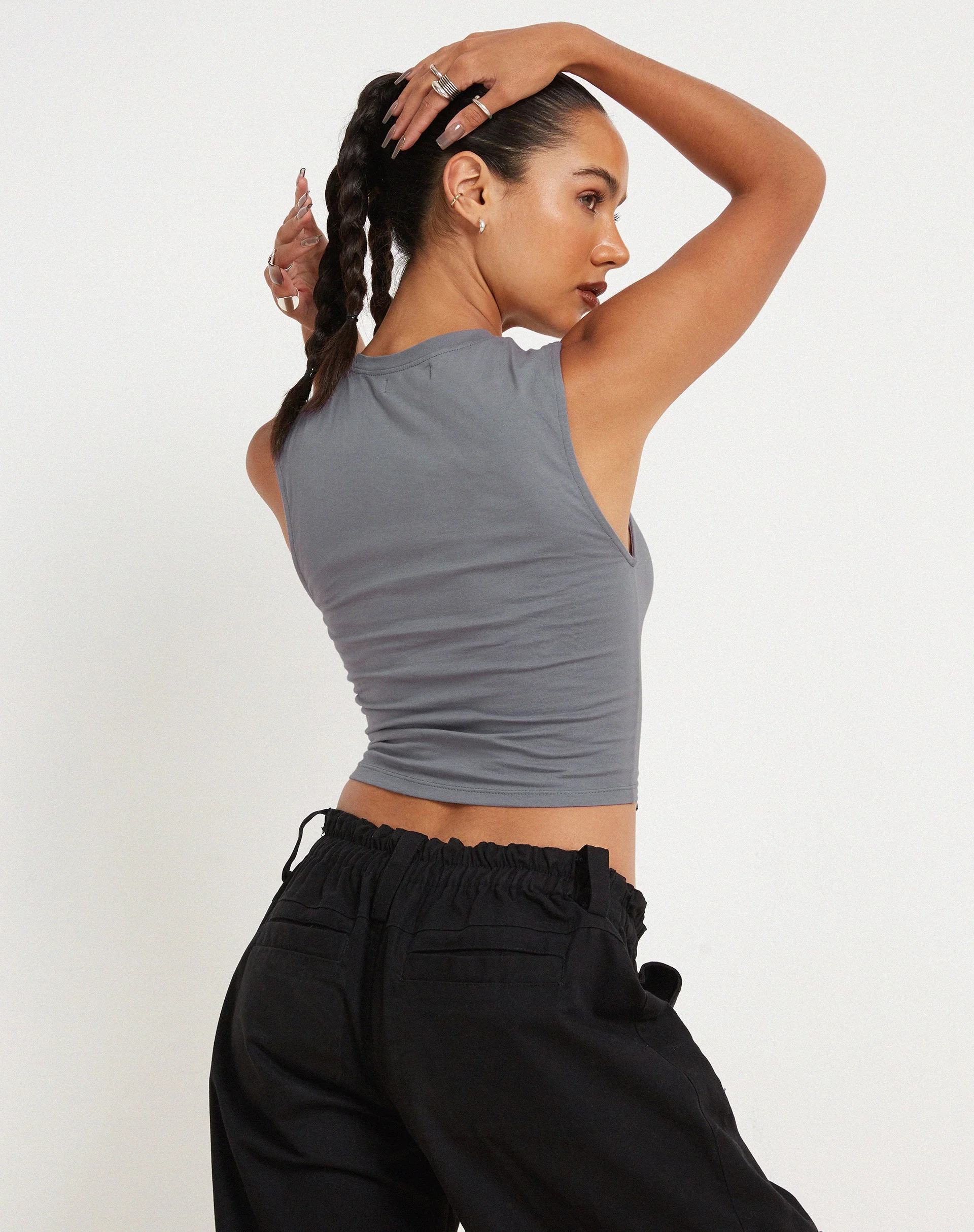 Mozi Top in Grey - Image 2
