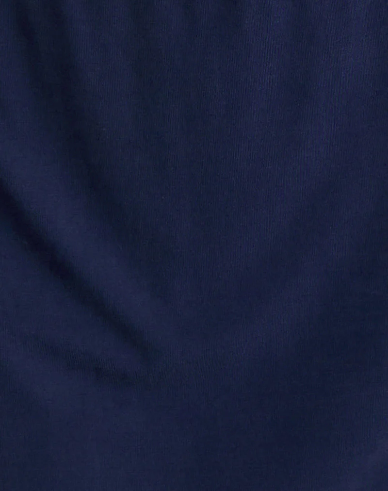 Namya Mini Skort in Cupro Navy - Image 7