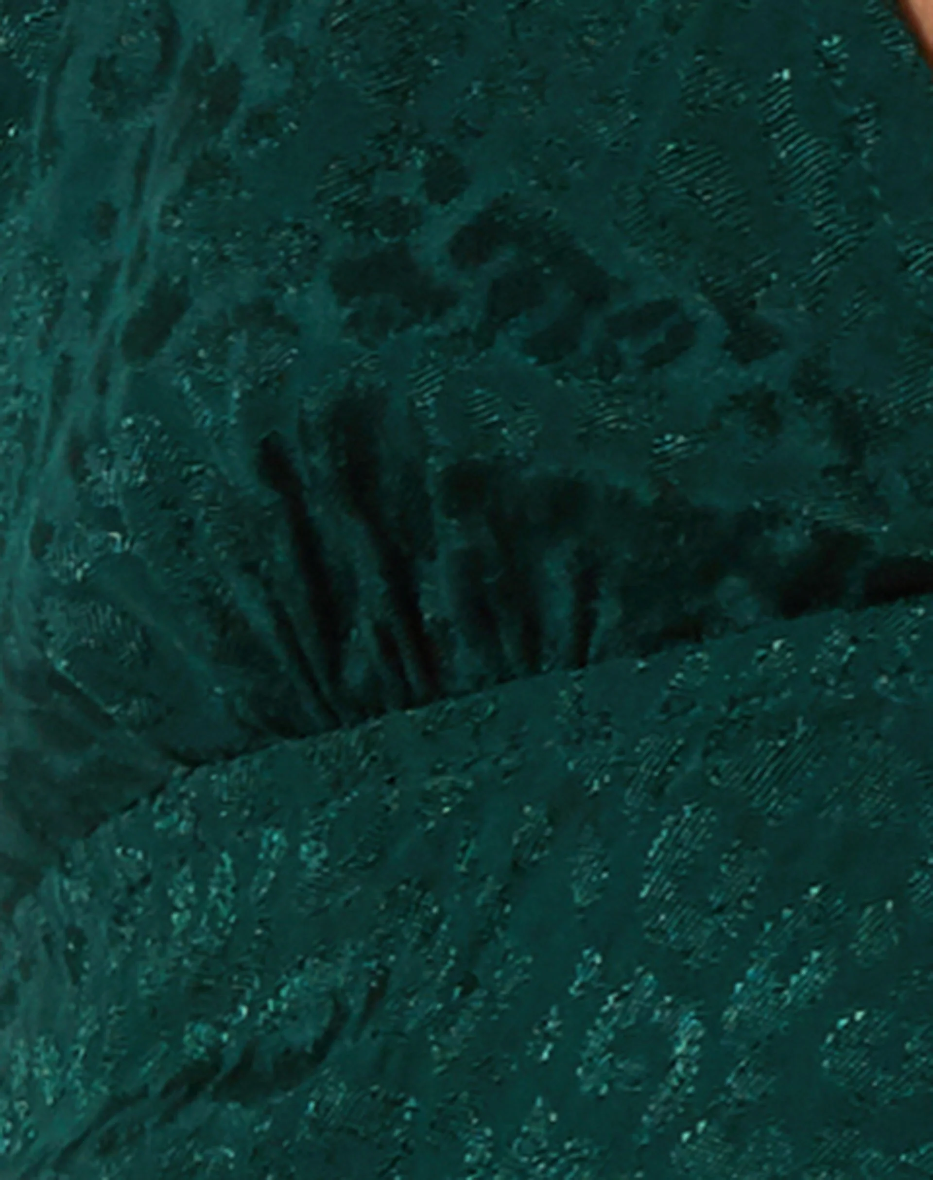 Nanda Crop Top in Satin Cheetah Forest Green - Image 7