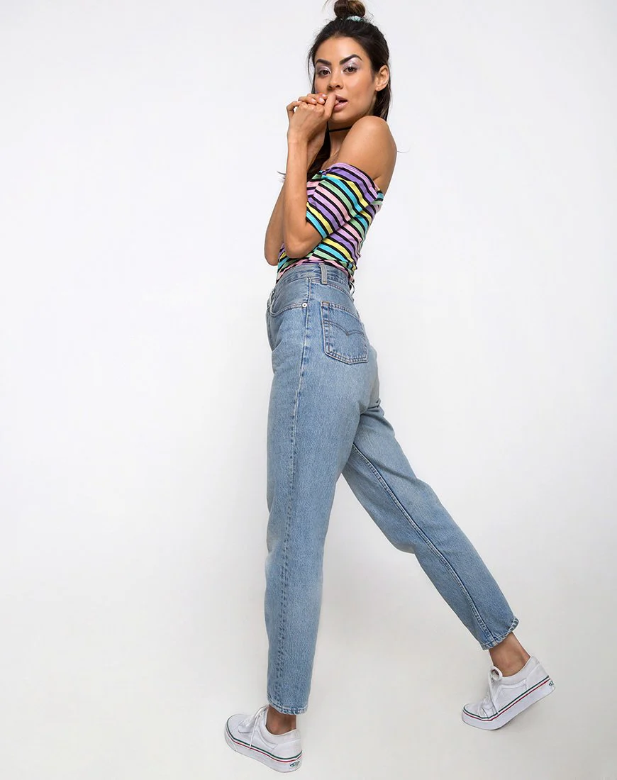 Natic Off The Shoulder Bodice in New stripe - Image 4