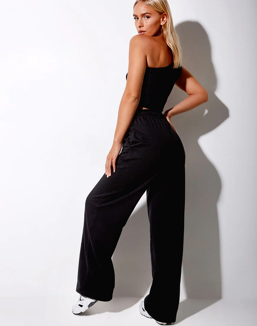 Nattan Jogger in Black 'Angel' Embro in Neon Green - Image 4