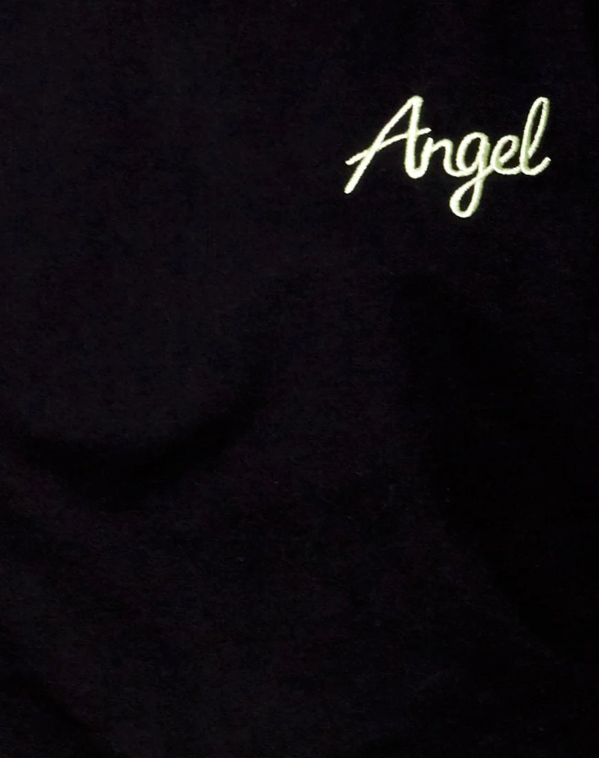 Nattan Jogger in Black 'Angel' Embro in Neon Green - Image 5