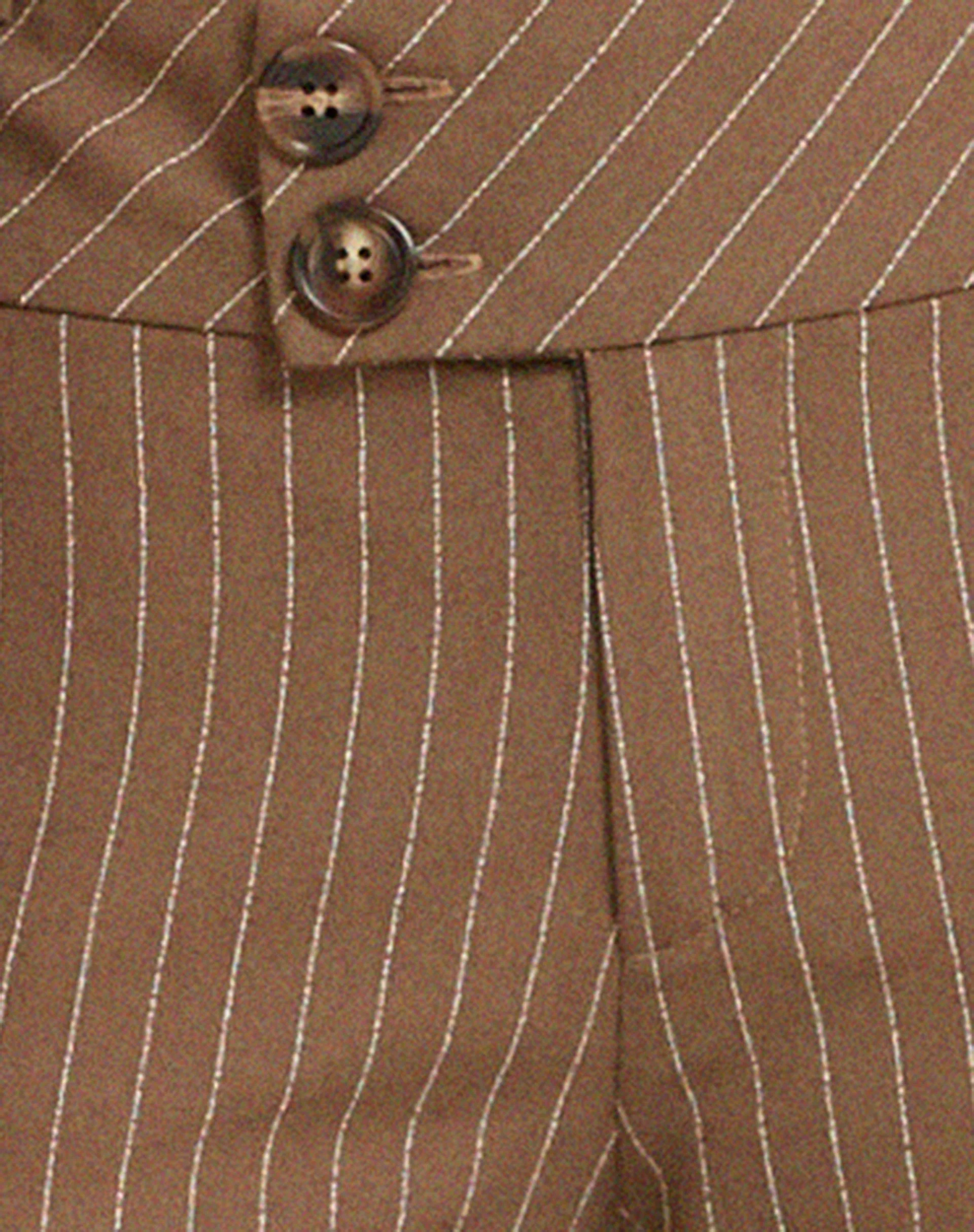 Navida Trouser in Pinstripe Brown - Image 5