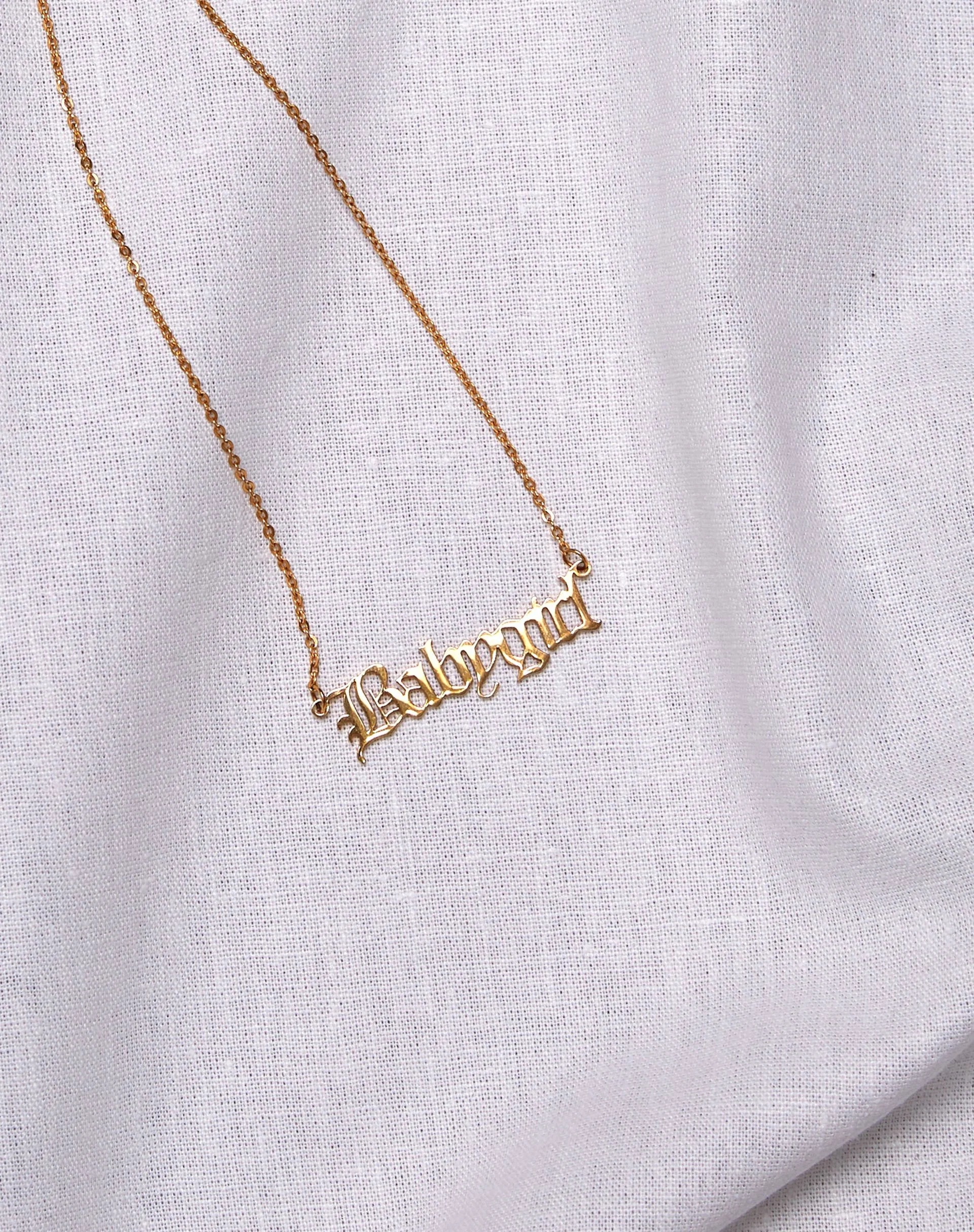 Necklace in “Baby Girl” Gold - Image 2