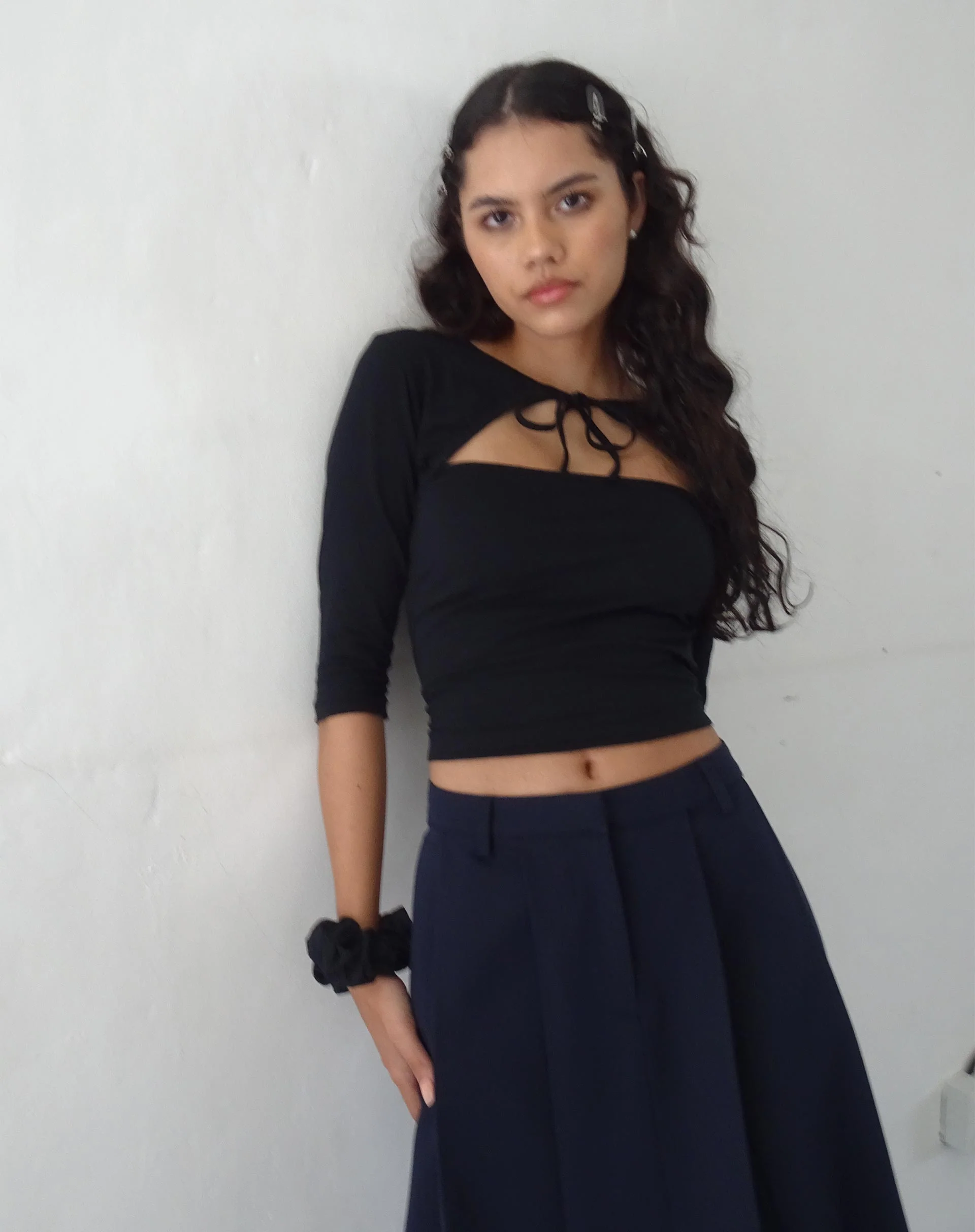 Neha Crop Top in Black - Image 2