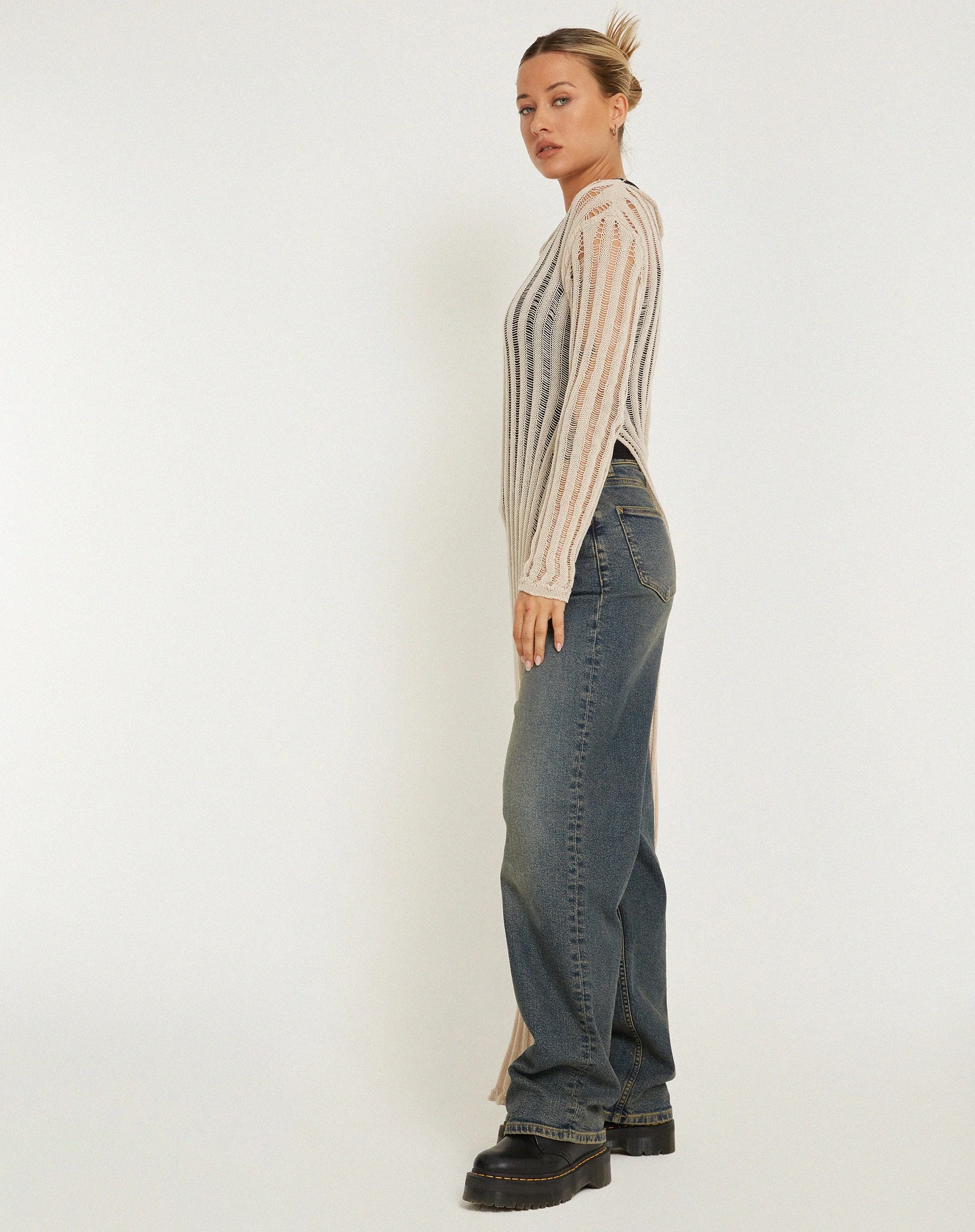 Nekici Long Sleeve Top in Natural - Image 4