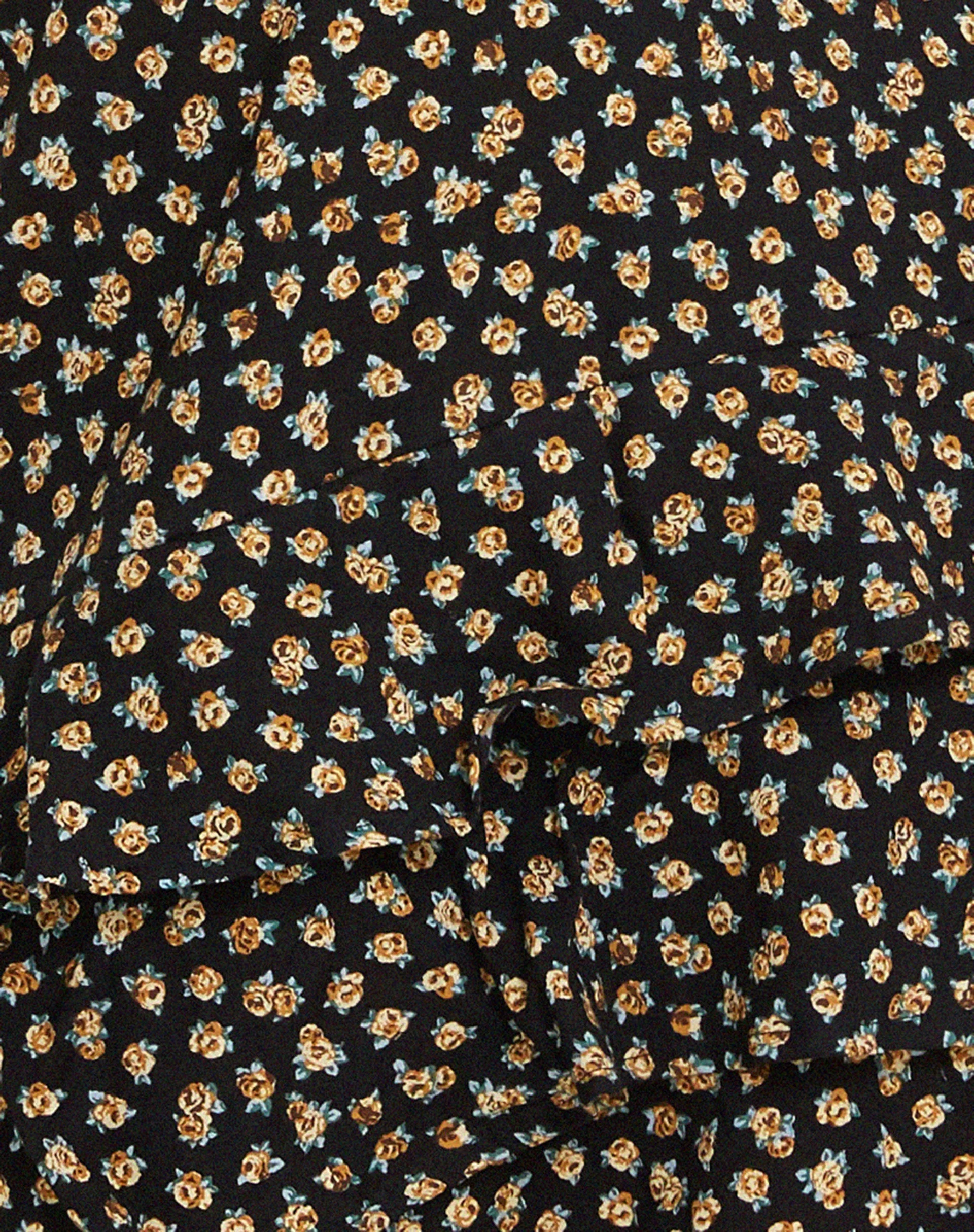 Nenita Mini Dress in Ditsy Floral Bronze - Image 7