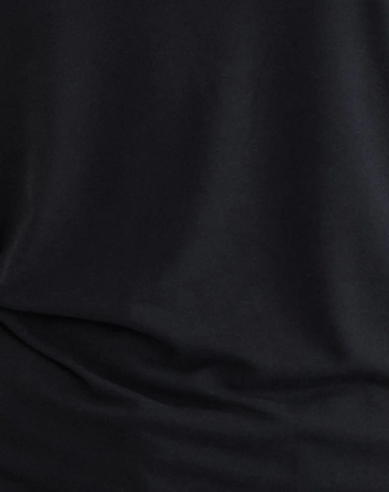 Nezuko Multi Tie Long Sleeve Top in Cupro Black - Image 7