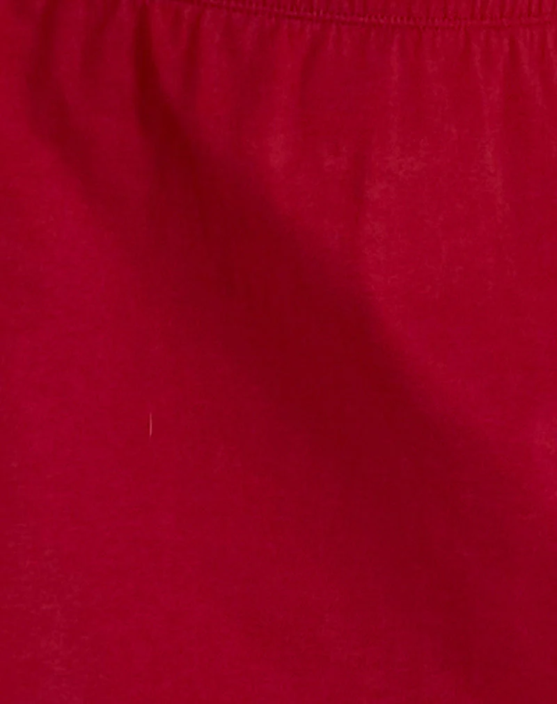 Nidya A-Line Mini Skirt in Adrenaline Red - Image 6