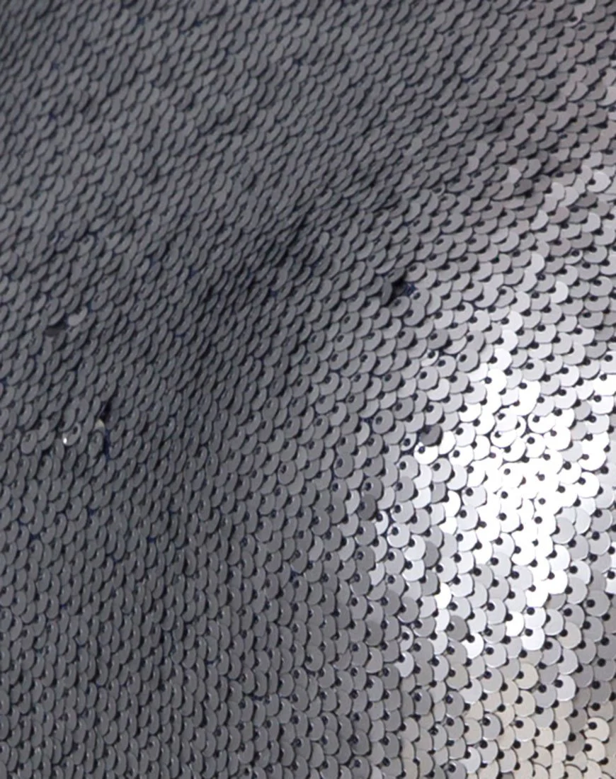 Nix Bodice in Fishcale Matte Sequin Silver - Image 5