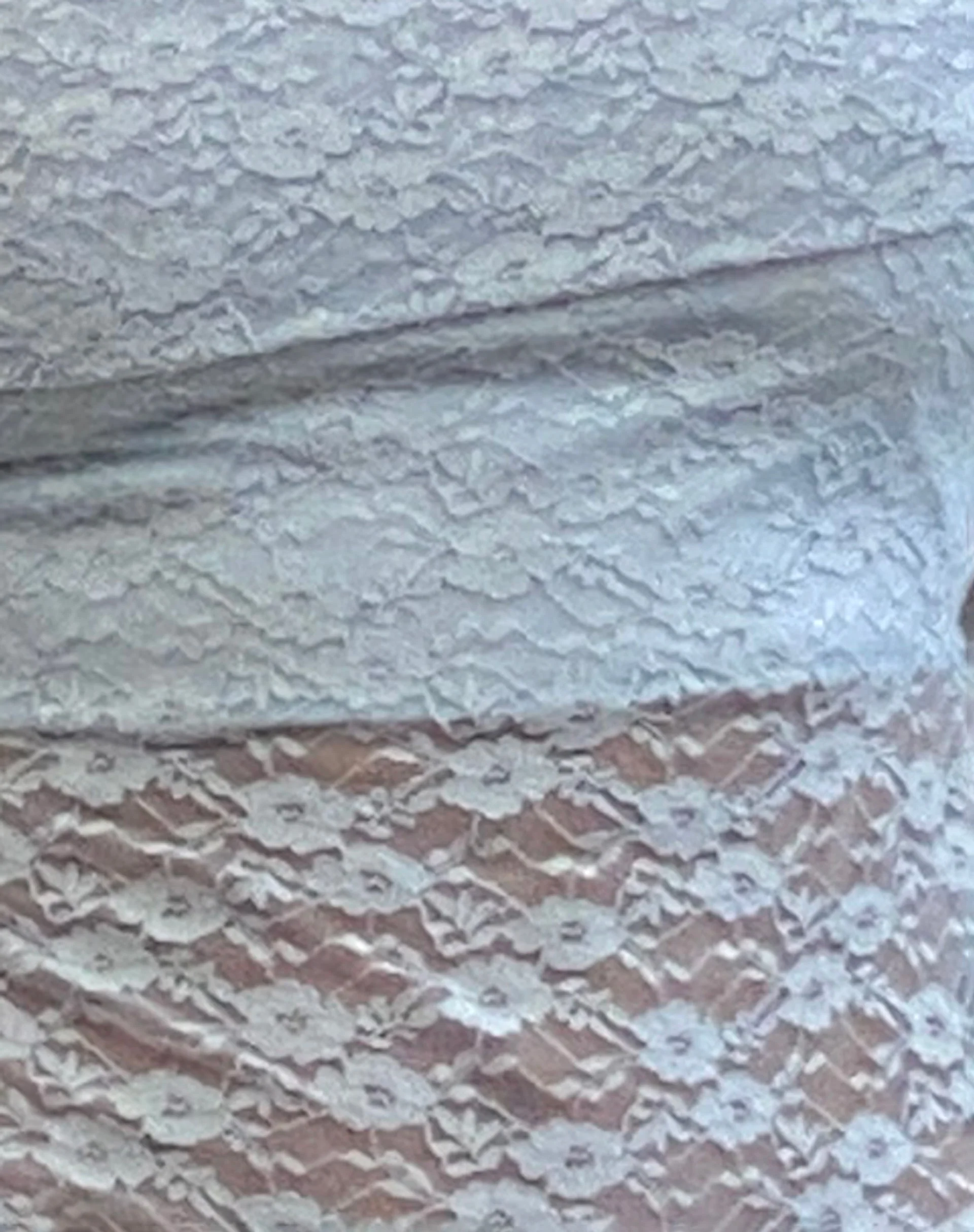 Nixie Long Sleeve Bardot Top in Lace Light Blue - Image 6