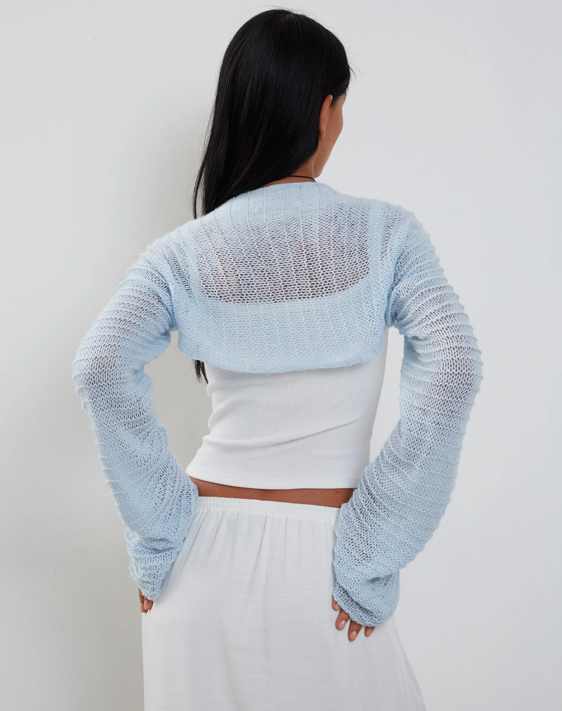 Nobila Shrug Top in Baby Blue - Image 5