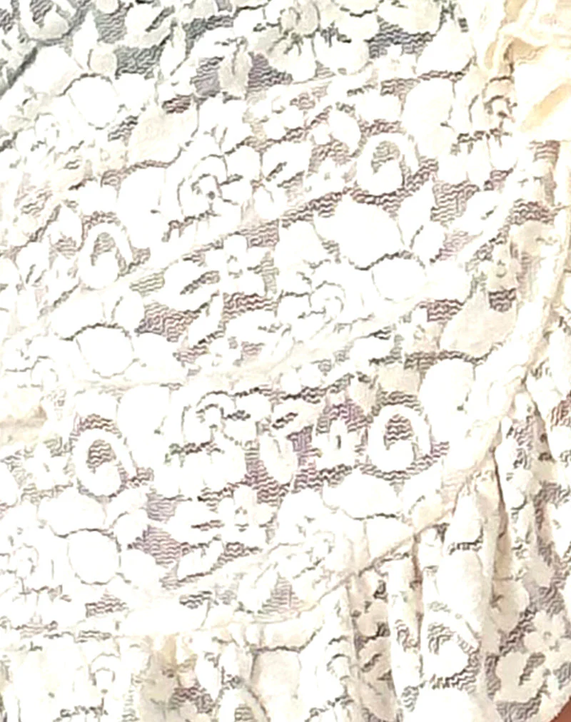 Noemi Cardigan in Rose Lace Ivory - Image 6