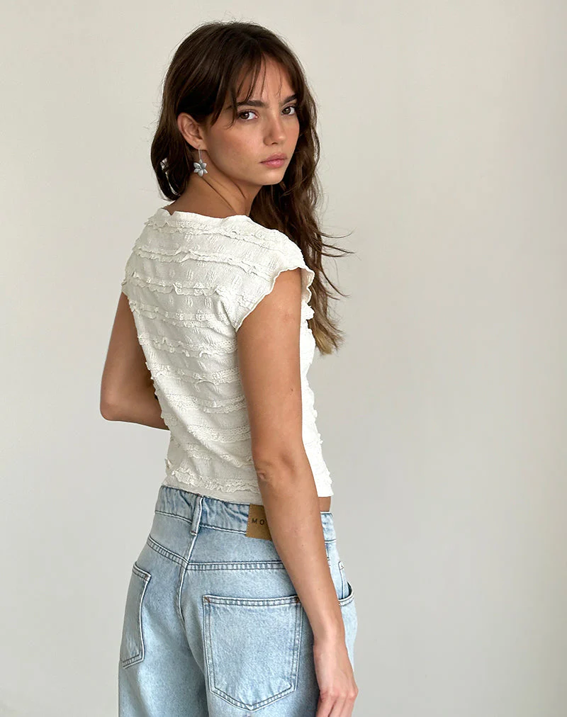 Nova Top in Crinkle Ivory - Image 5