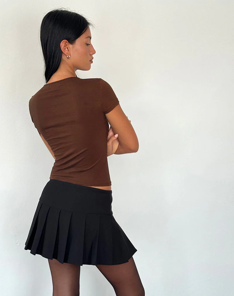 Novalie Tie Front Top in Cocoa - Image 5