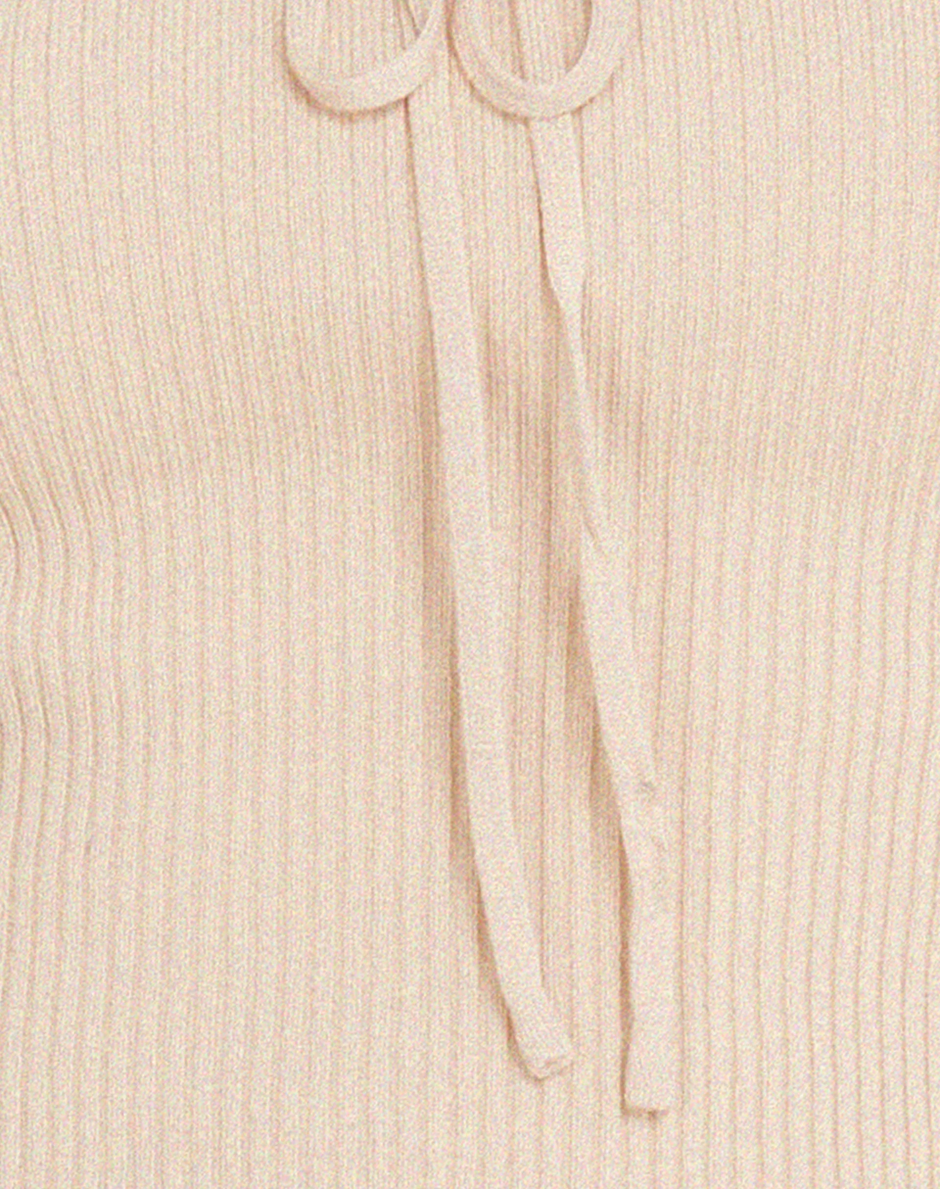 Nuala Long Sleeve Top in Rib Cream - Image 5