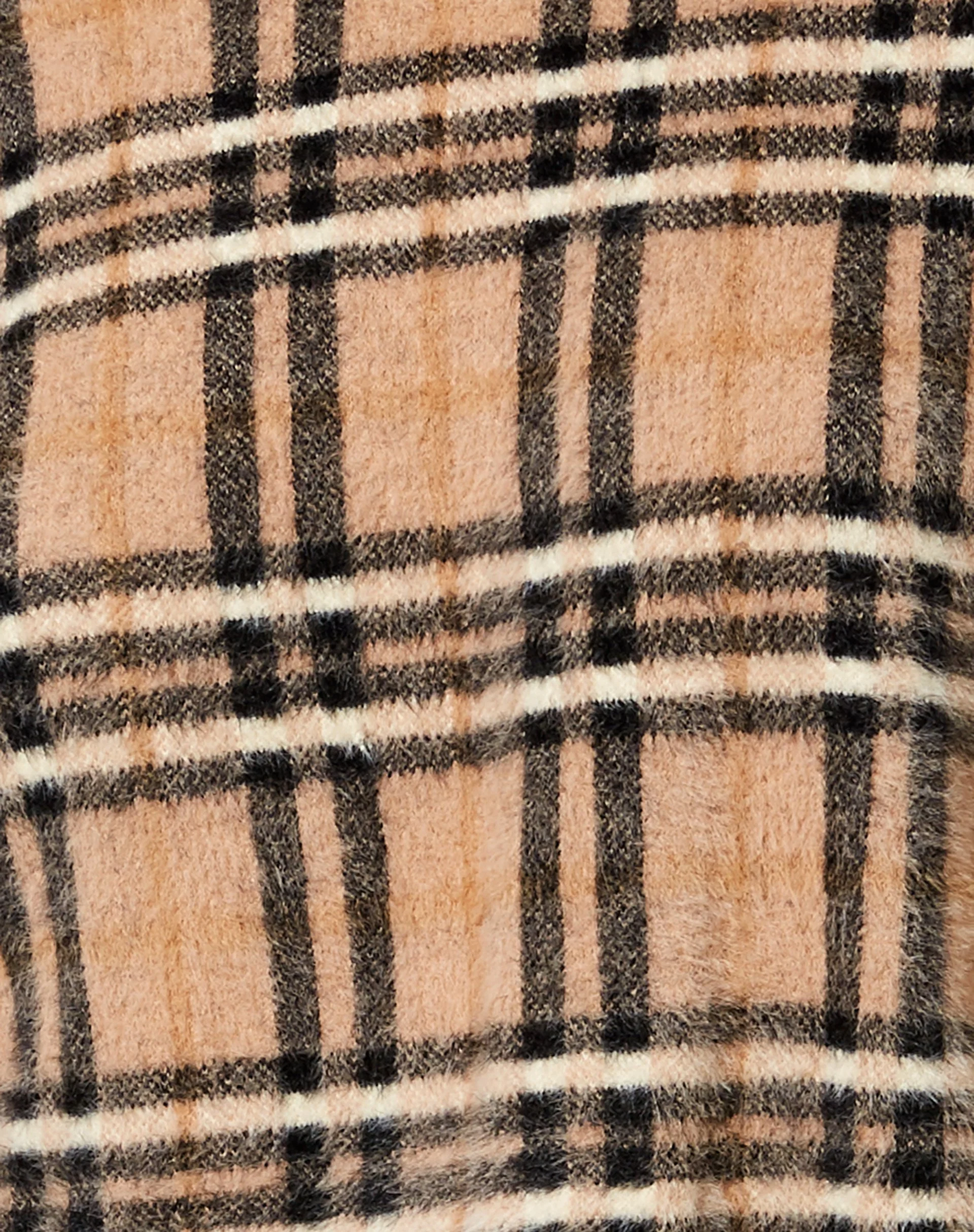 Oki Jumper in Knit Cream Black and White Check - Image 3
