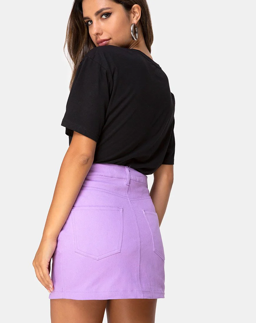Oversize Basic Tee in Black with Angel Embro - Image 2