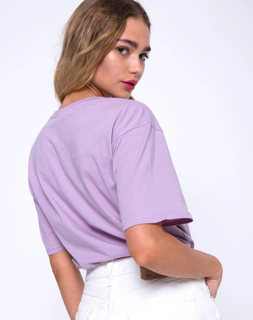 Oversize Basic Tee in Lovestings Lilac - Image 2