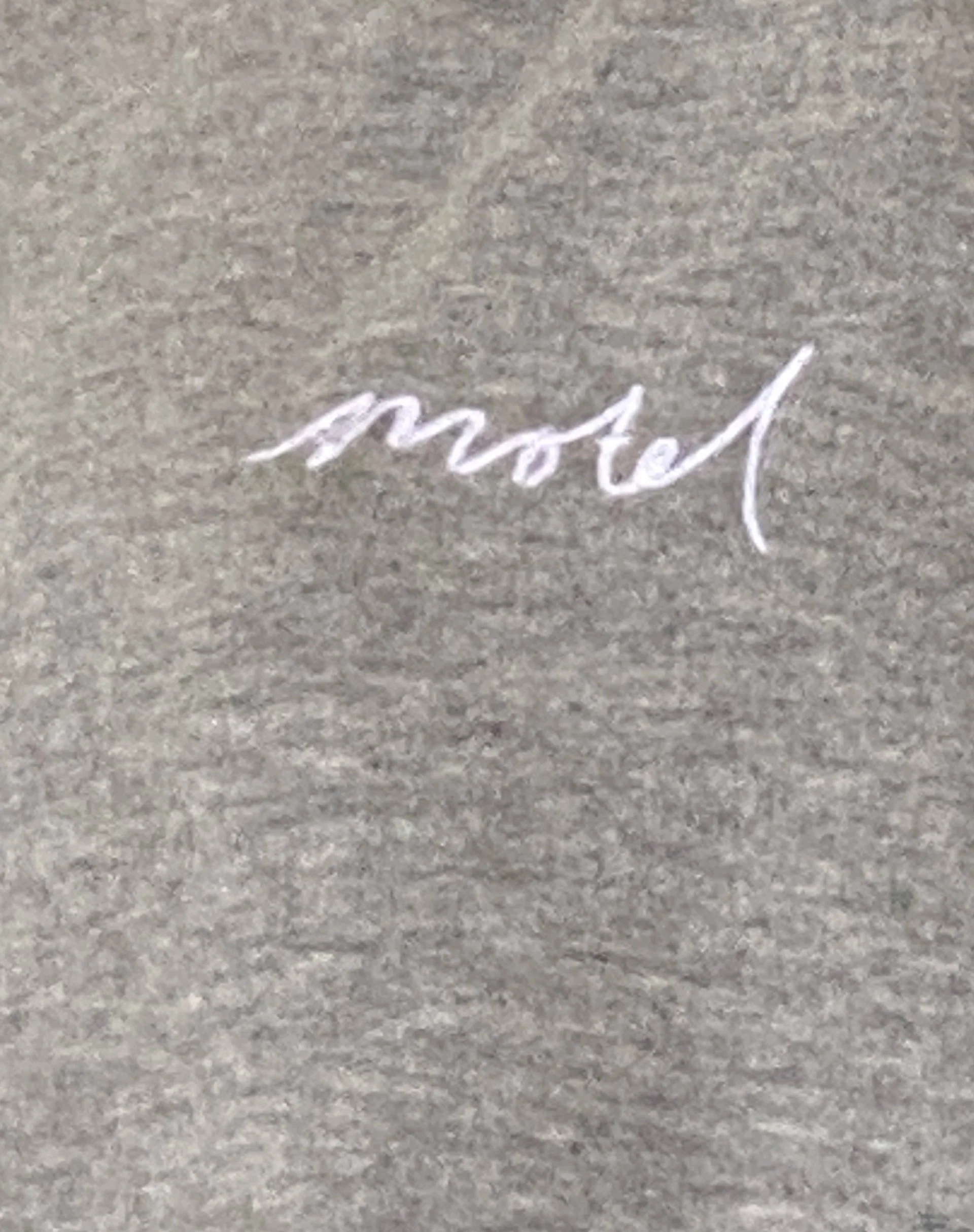 Oversize Hoodie in Grey Marl with Motel Scribble Embroidery - Image 6